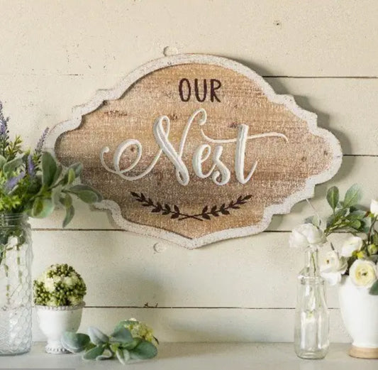 Wooden Wall Sign - Our Nest