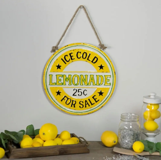 "Ice Cold Lemonade" Sign