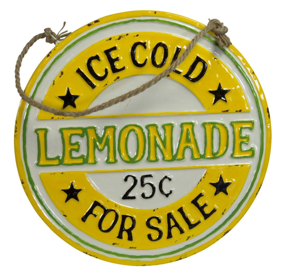 "Ice Cold Lemonade" Sign