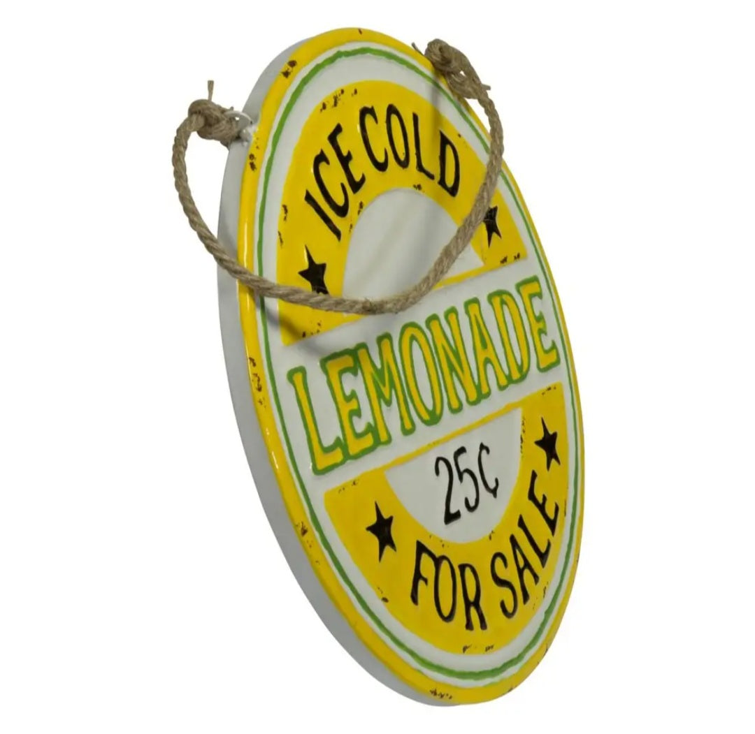 "Ice Cold Lemonade" Sign