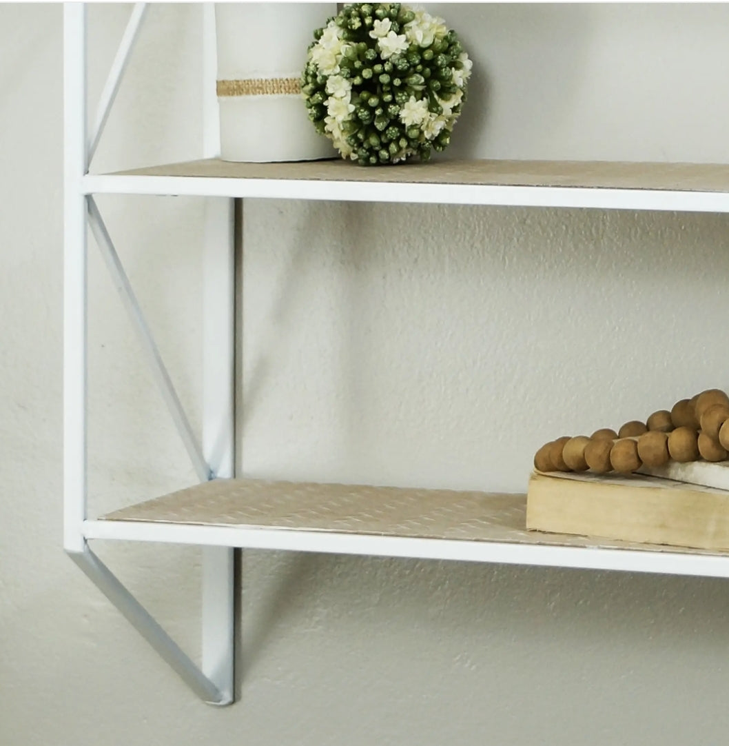 Cottage Metal Wall Shelf