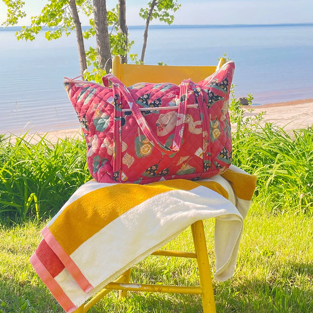 Beach Day Quilted Tote Bag